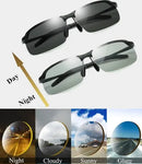 Day and night dual-use polarized color-changing glasses driving sunglasses men's glasses driver fishing sunglasses night vision driving 3043