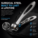 Nail Clippers With Catcher For Thick Nails ,Stainless Steel, Sharp And Durable Nail Clipper For Men And Women